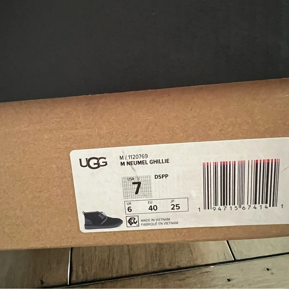 UGGs Men's Navy Suede Neumel Ghillie Chukka Wool Lined Leather Ankle Boots #P11